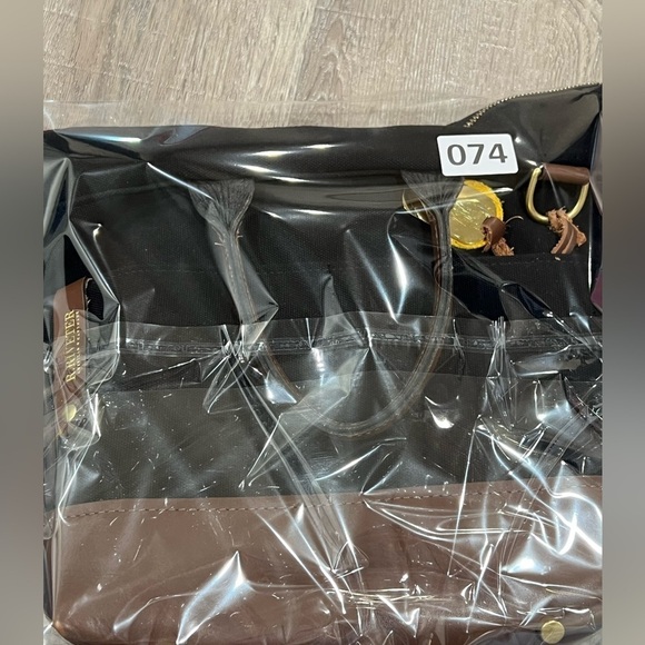 R. Riveter Otto Signature Black Canvas Brown Leather Iconic Bag Crossbody Strap - Picture 14 of 14